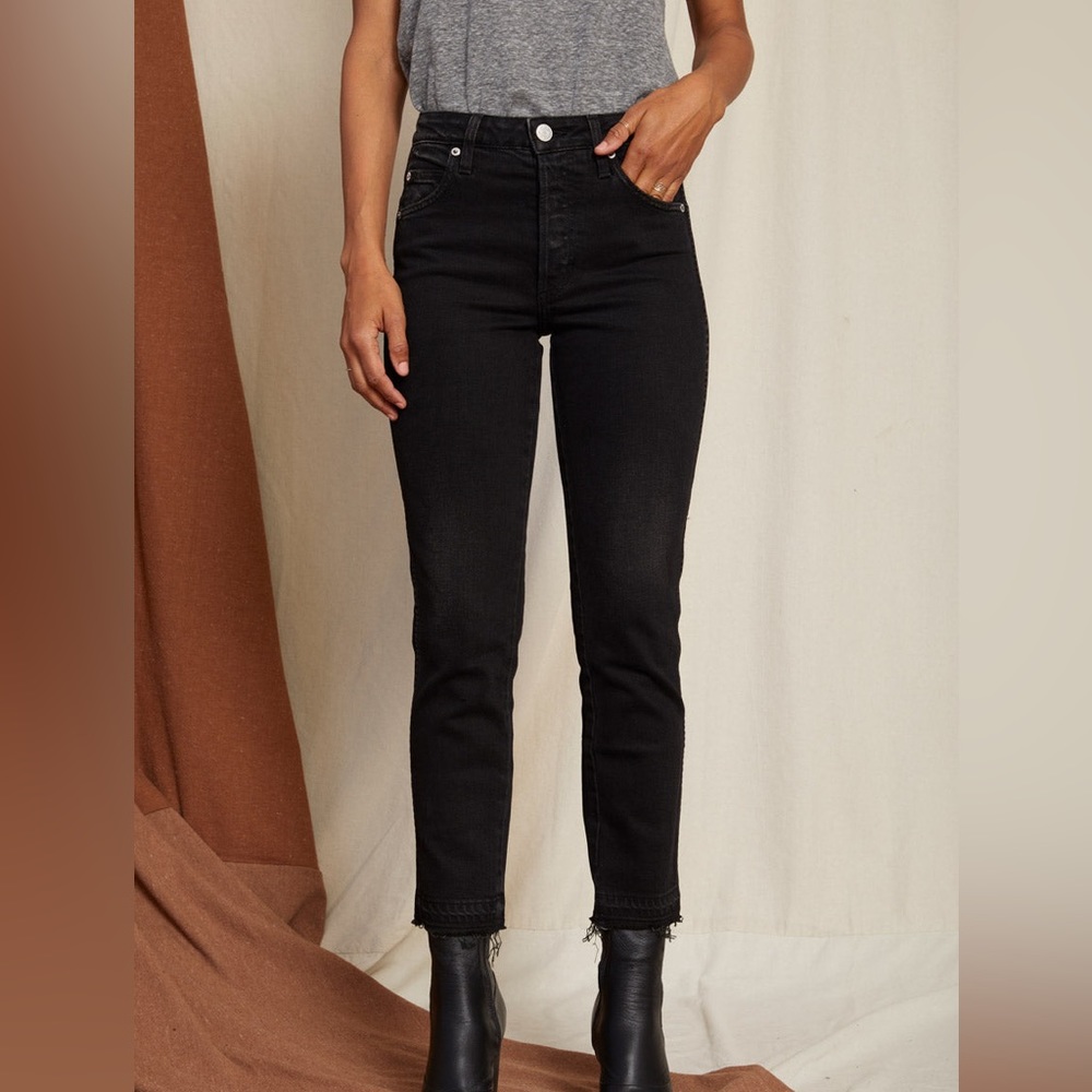 AMO Denim ankle frayed jeans